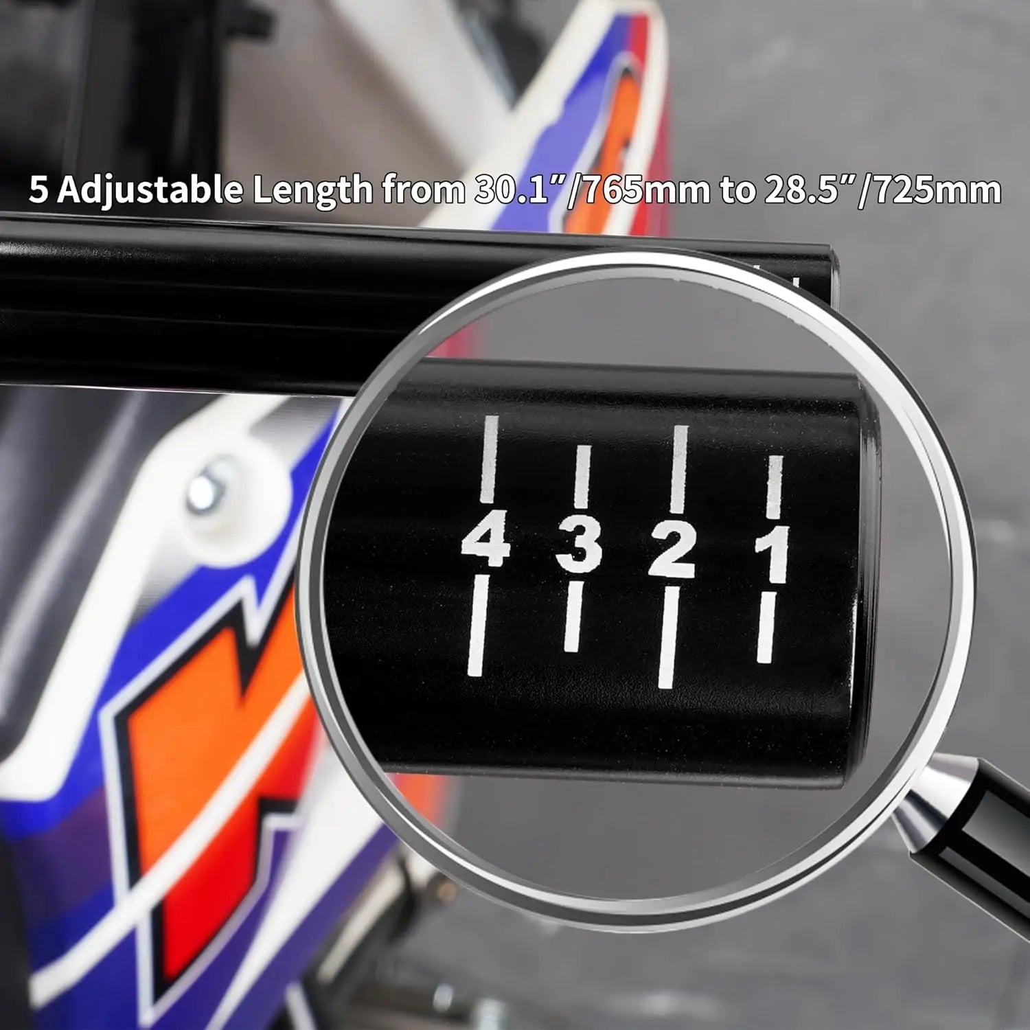 Voltrix Racing 7/8" Mid-Rise Motorcycle Handlebars with Crossbar Pad – Universal Dirt Bike, Pit Bike & Mini Bike Handlebar Kit