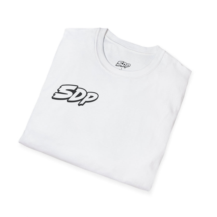 White SD Plates logo T-shirt – image 1