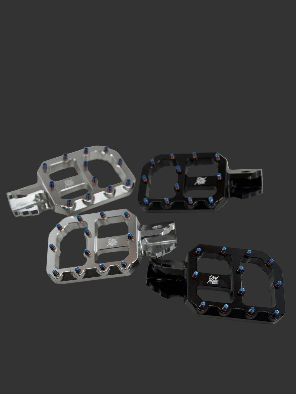 Wide CNC 7075 aluminum e-moto foot pegs