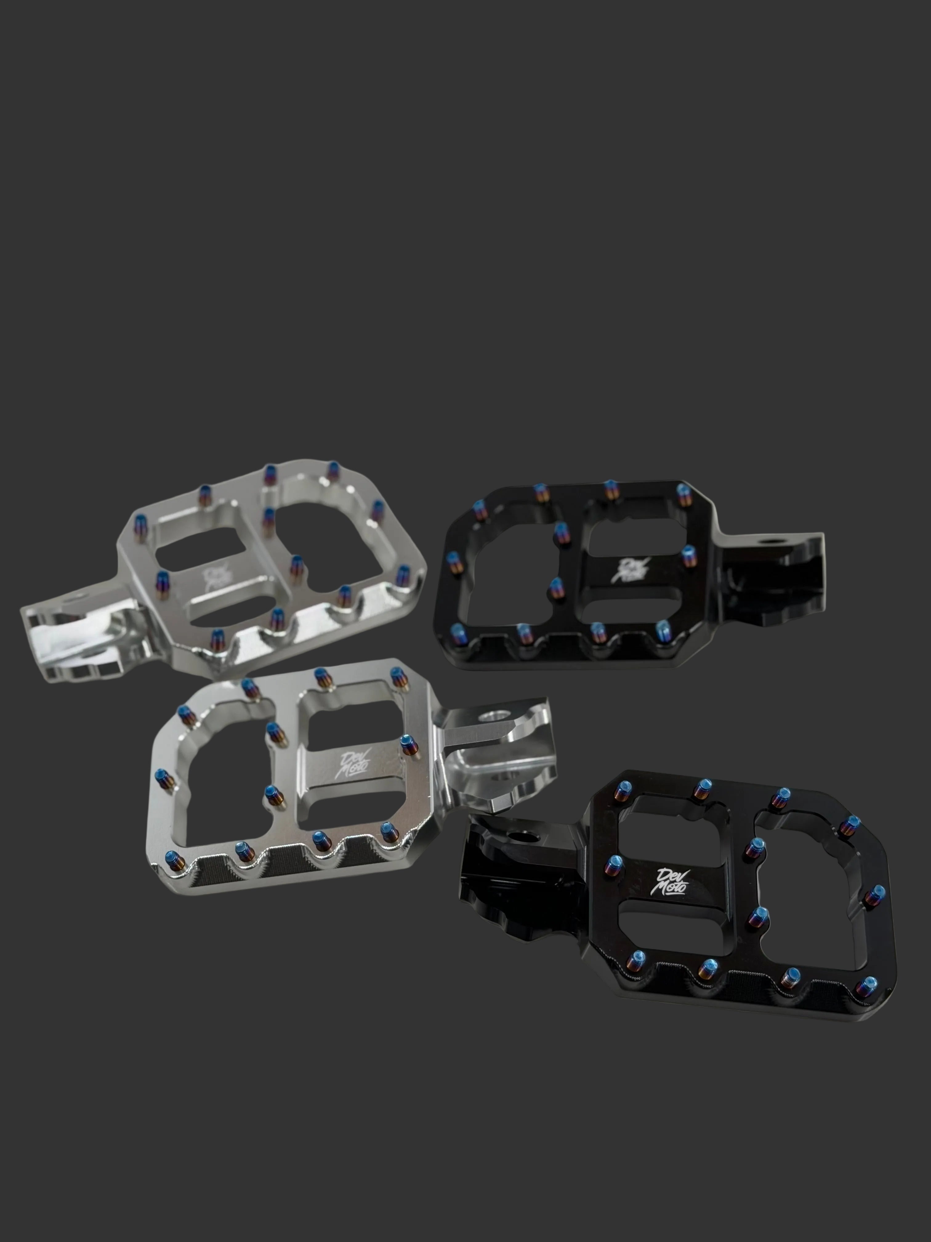 Wide CNC 7075 aluminum e-moto foot pegs