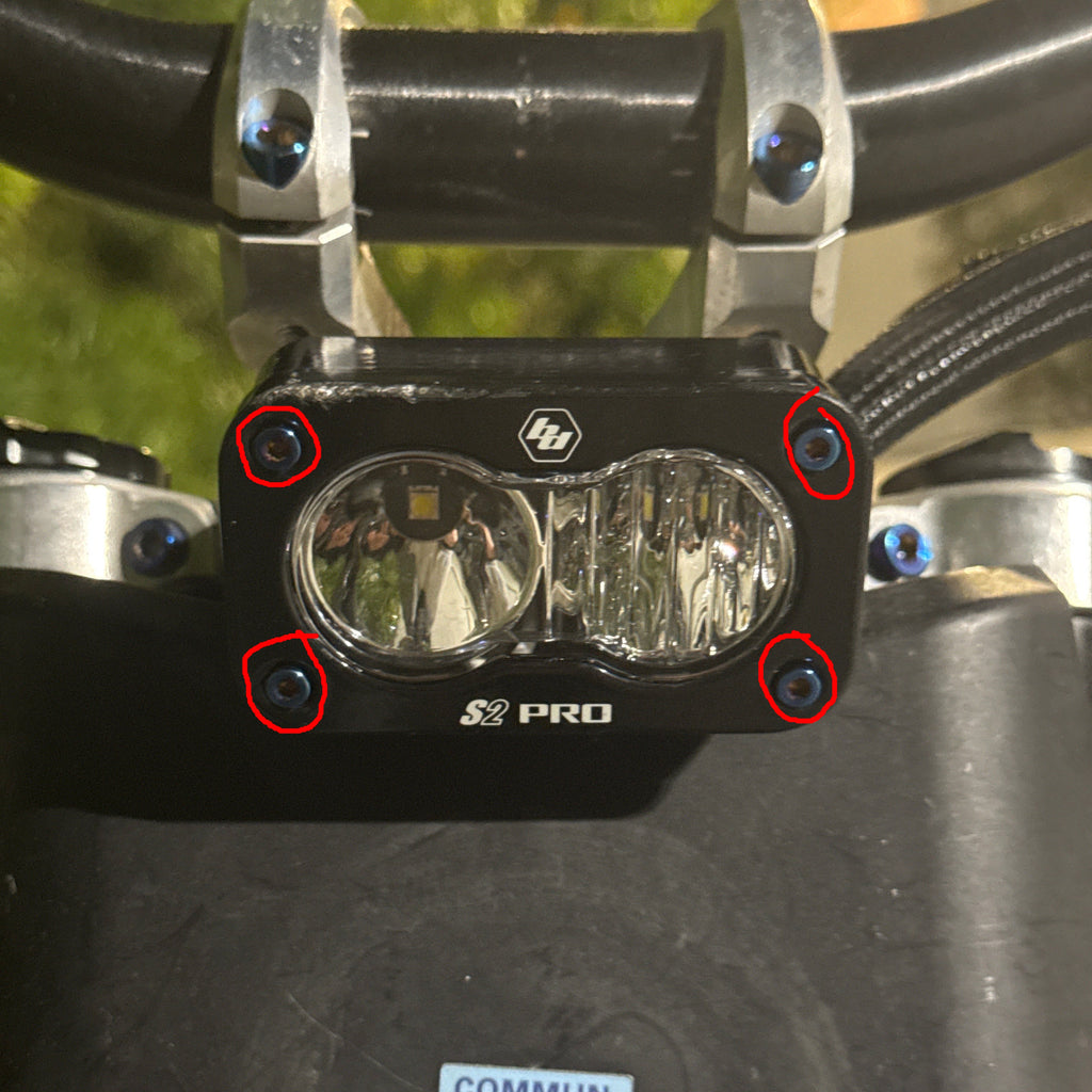Titanium e-moto light bolt color options