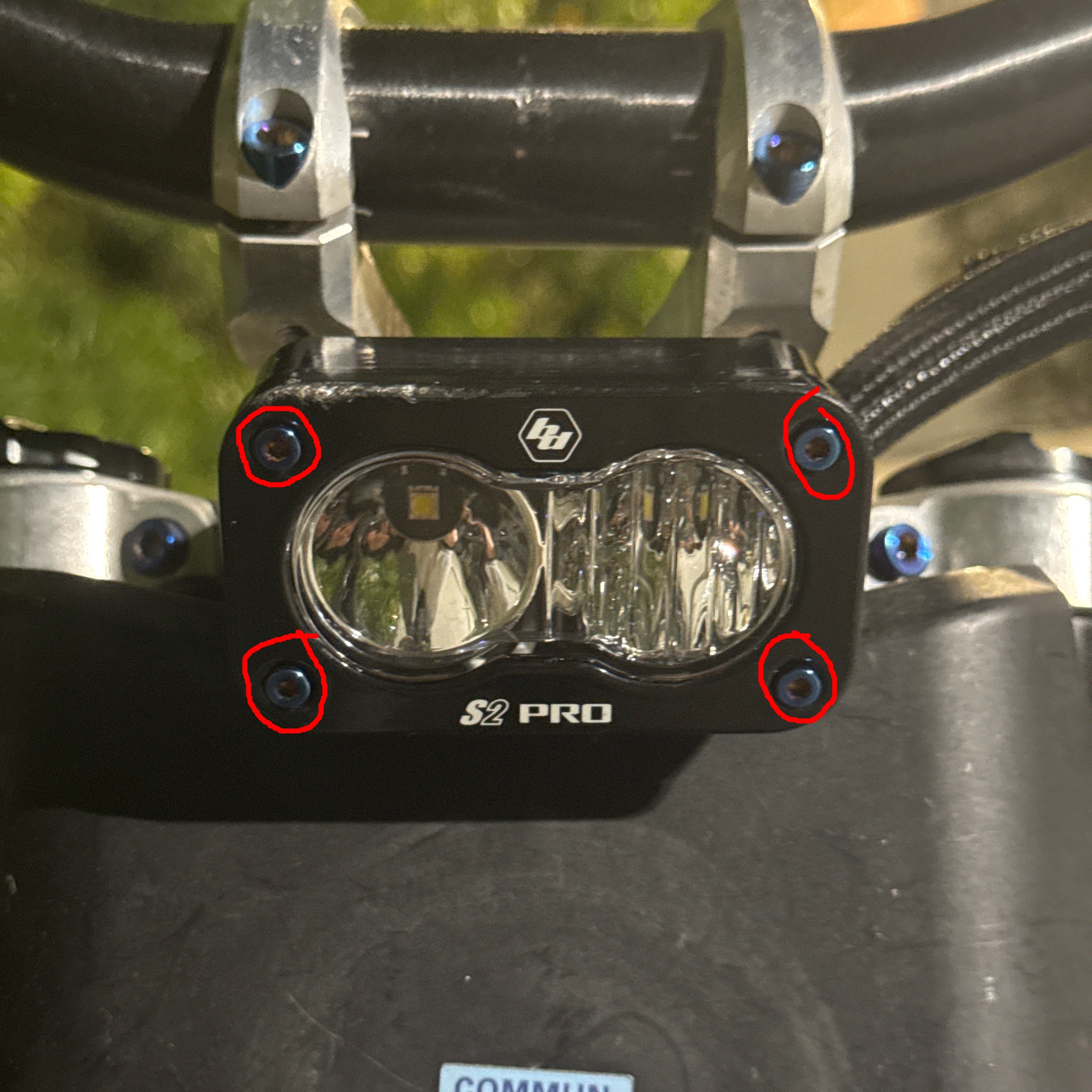 Titanium e-moto light bolt color options