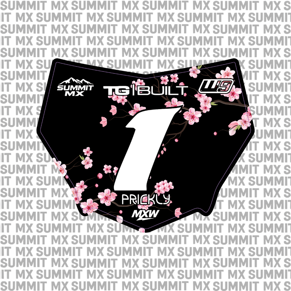 Cherry Blossom number plate decal – image 1