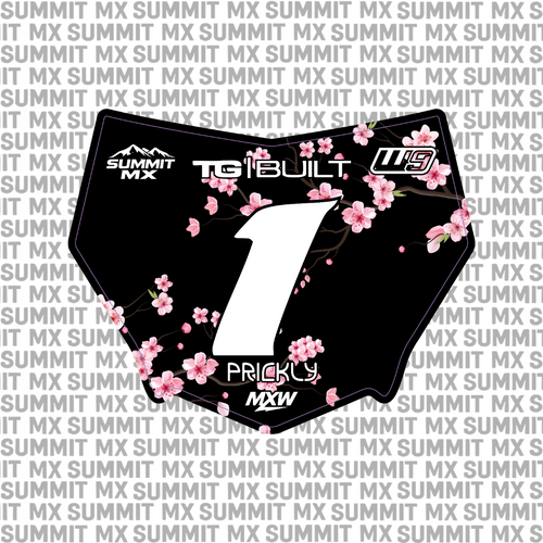 Cherry Blossom number plate decal – image 1