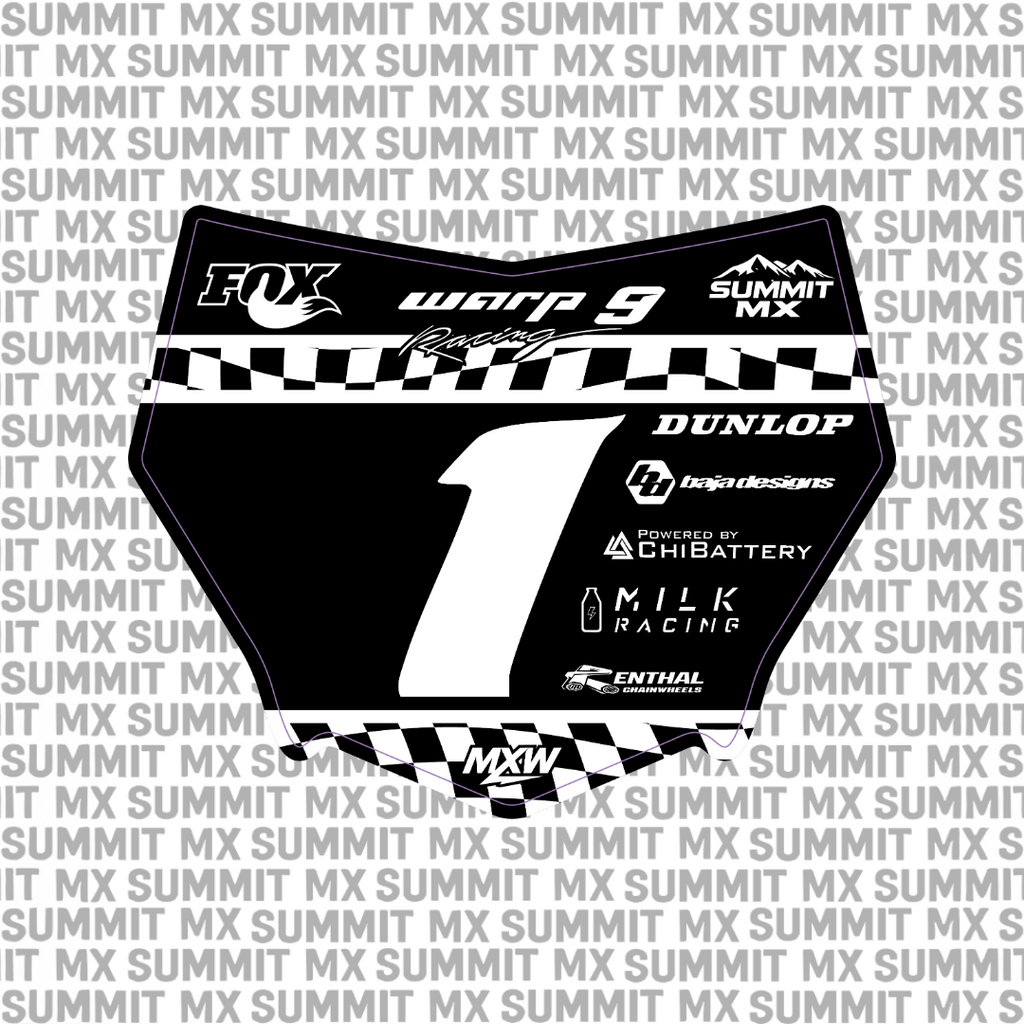 Finish Line checkered number plate decal option