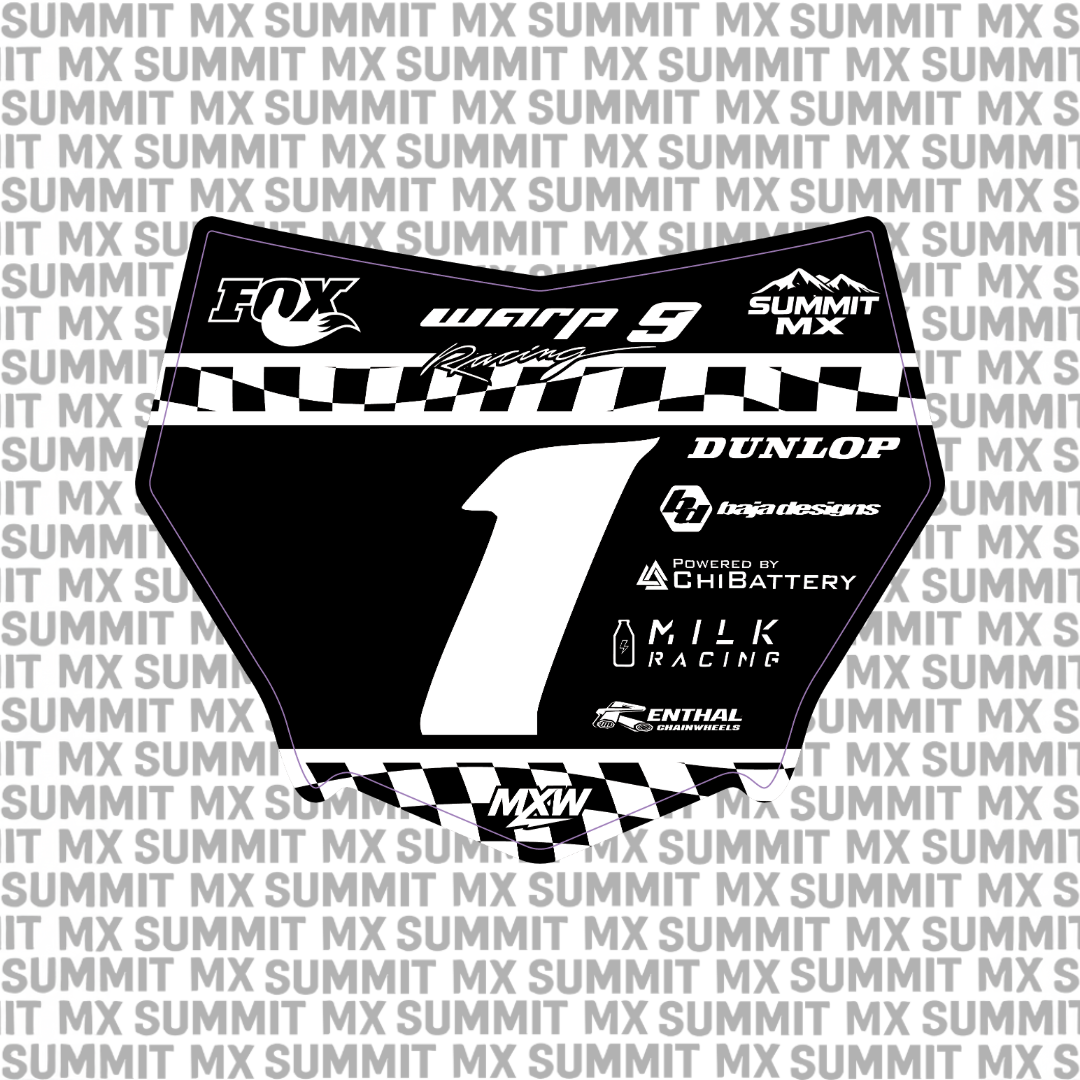 Finish Line checkered number plate decal option