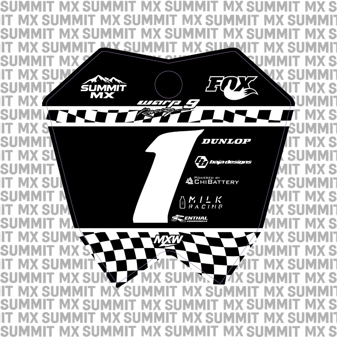 Summit MX Finish Line plate decal