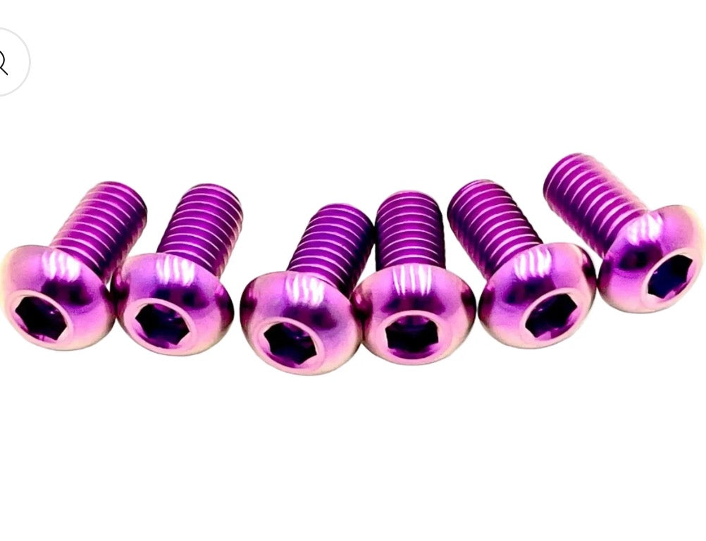 Six-piece e-moto titanium fork guard bolt set – image 2