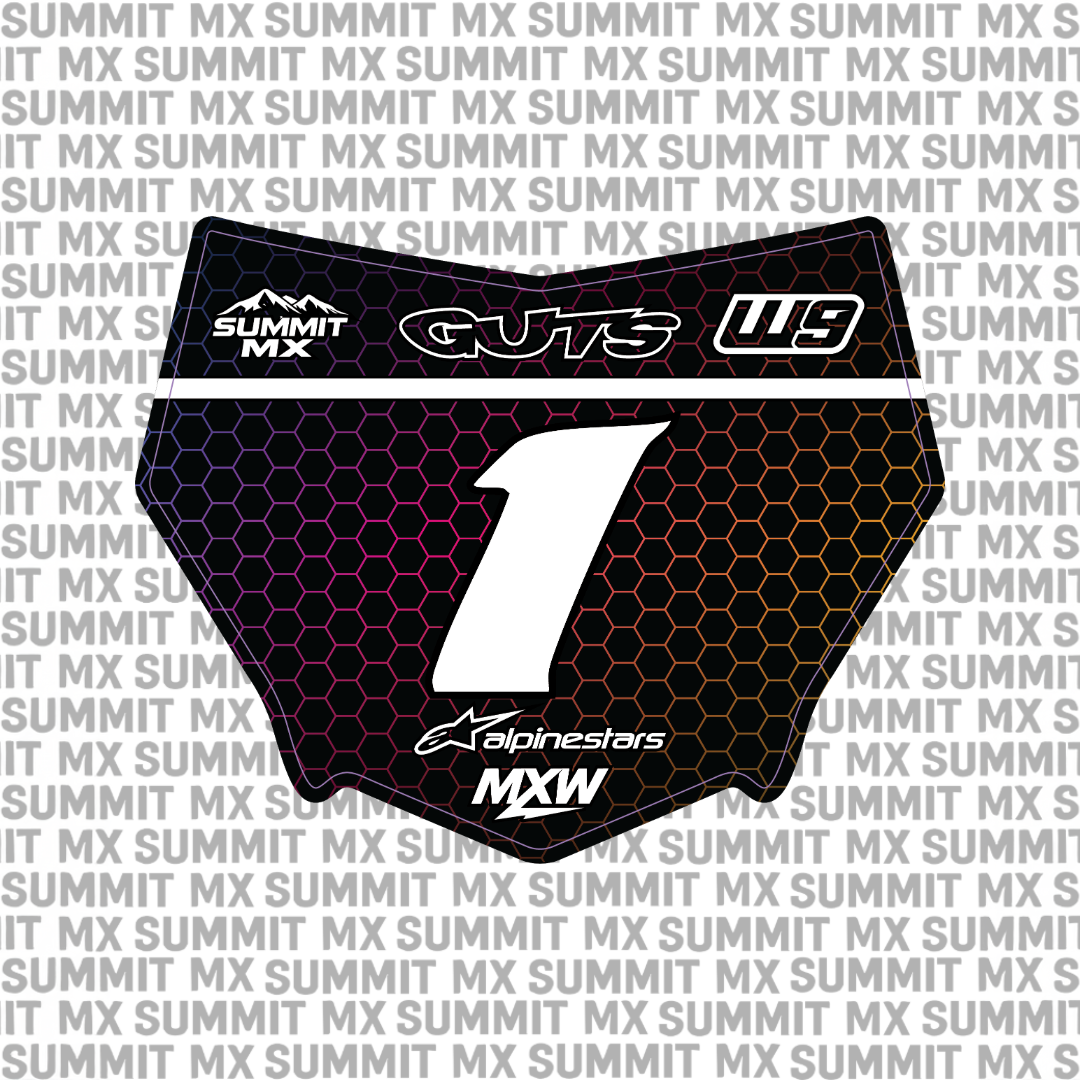 Hex mesh number plate decal image – 2