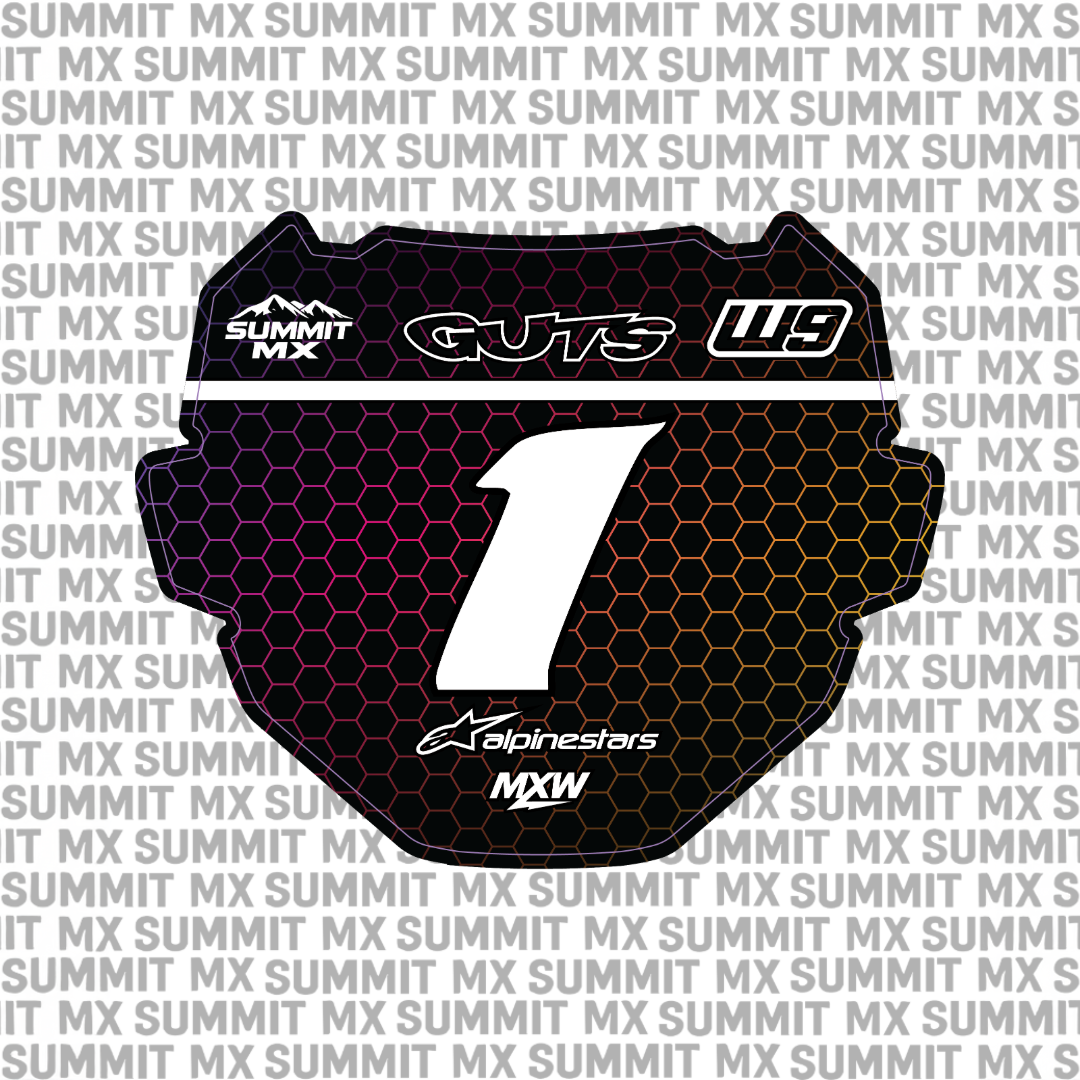 Hex mesh number plate decal image – 3