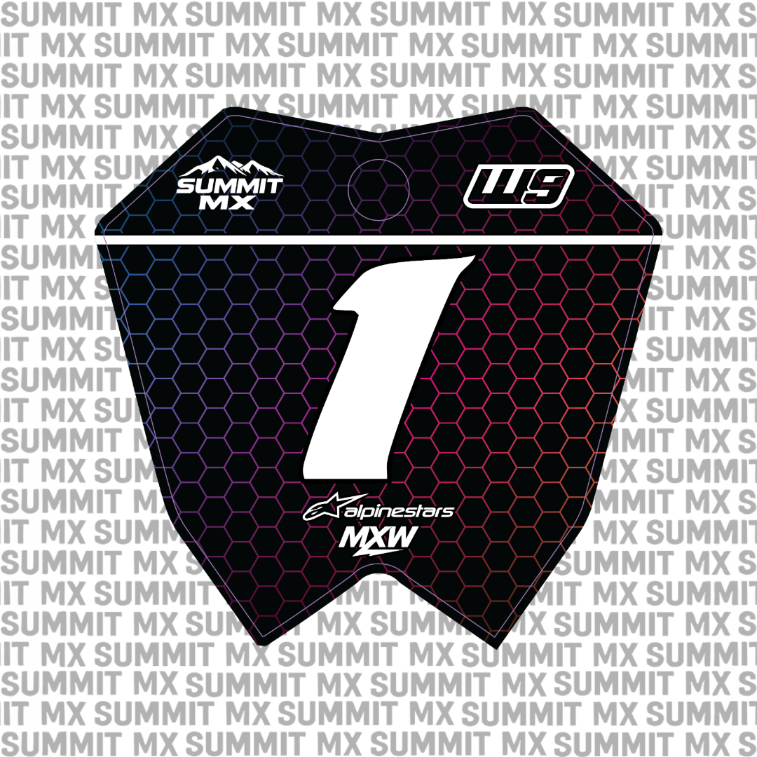 Hex mesh number plate decal image – 7