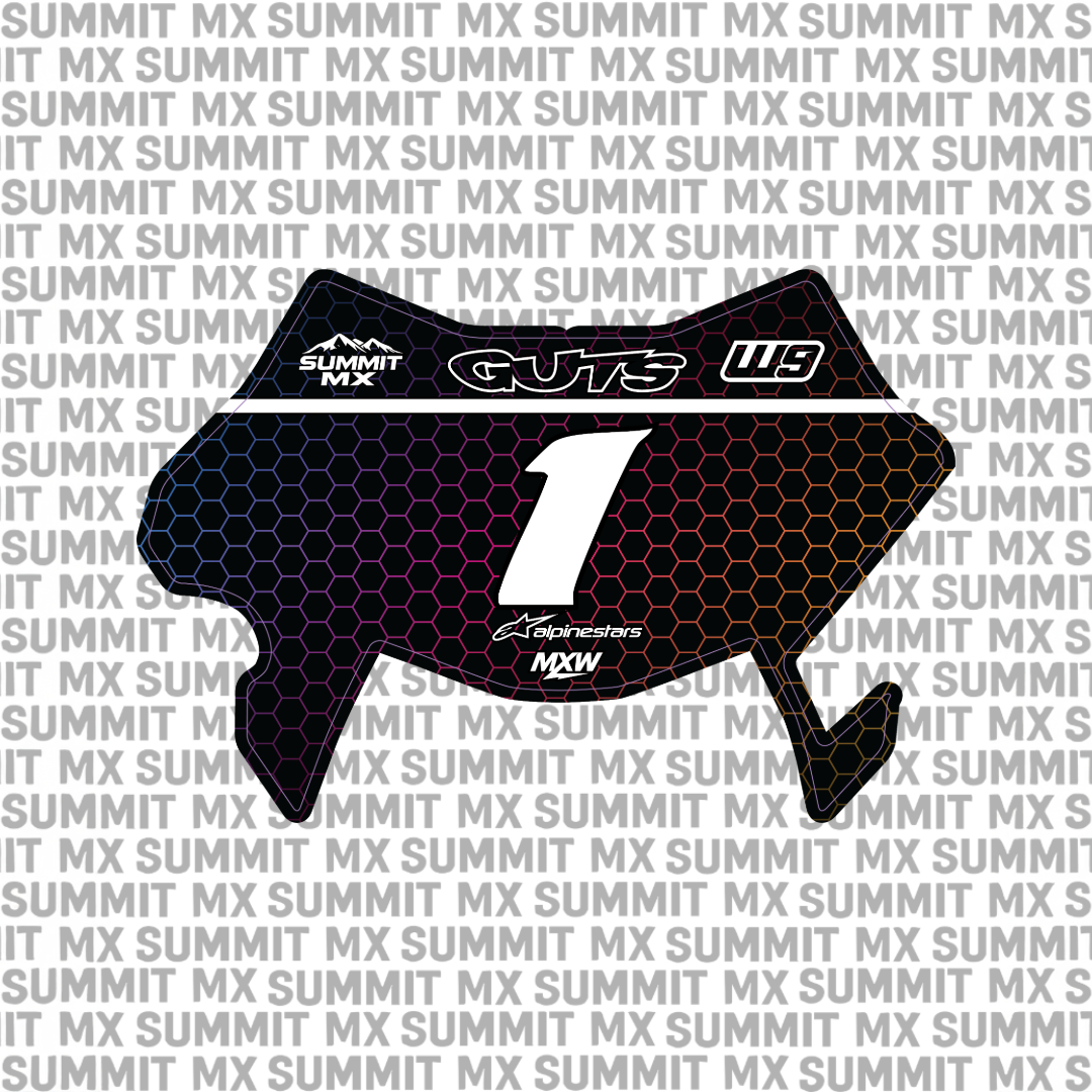 Hex mesh number plate decal image – 4