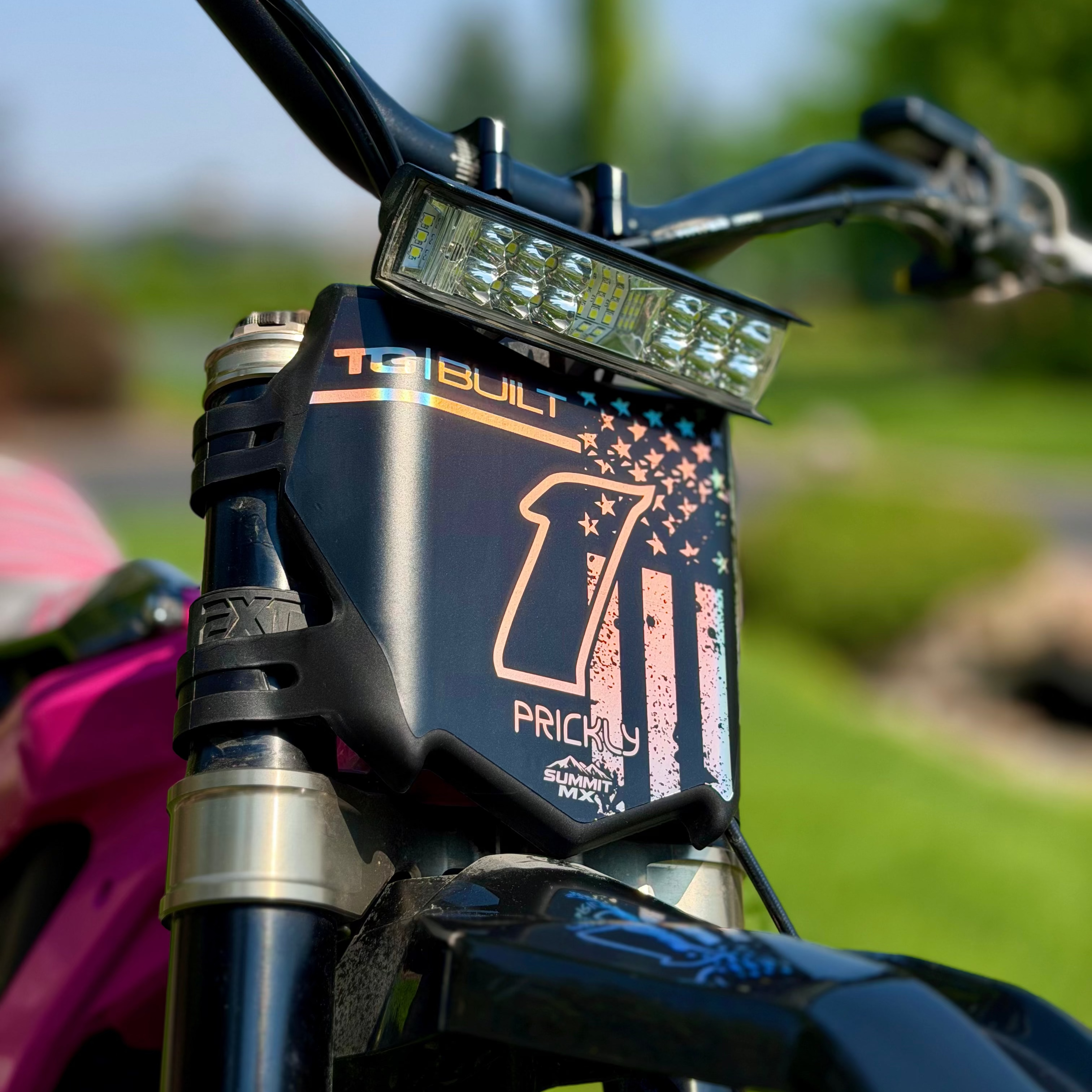 Stars and Stripes e-moto number plate decal
