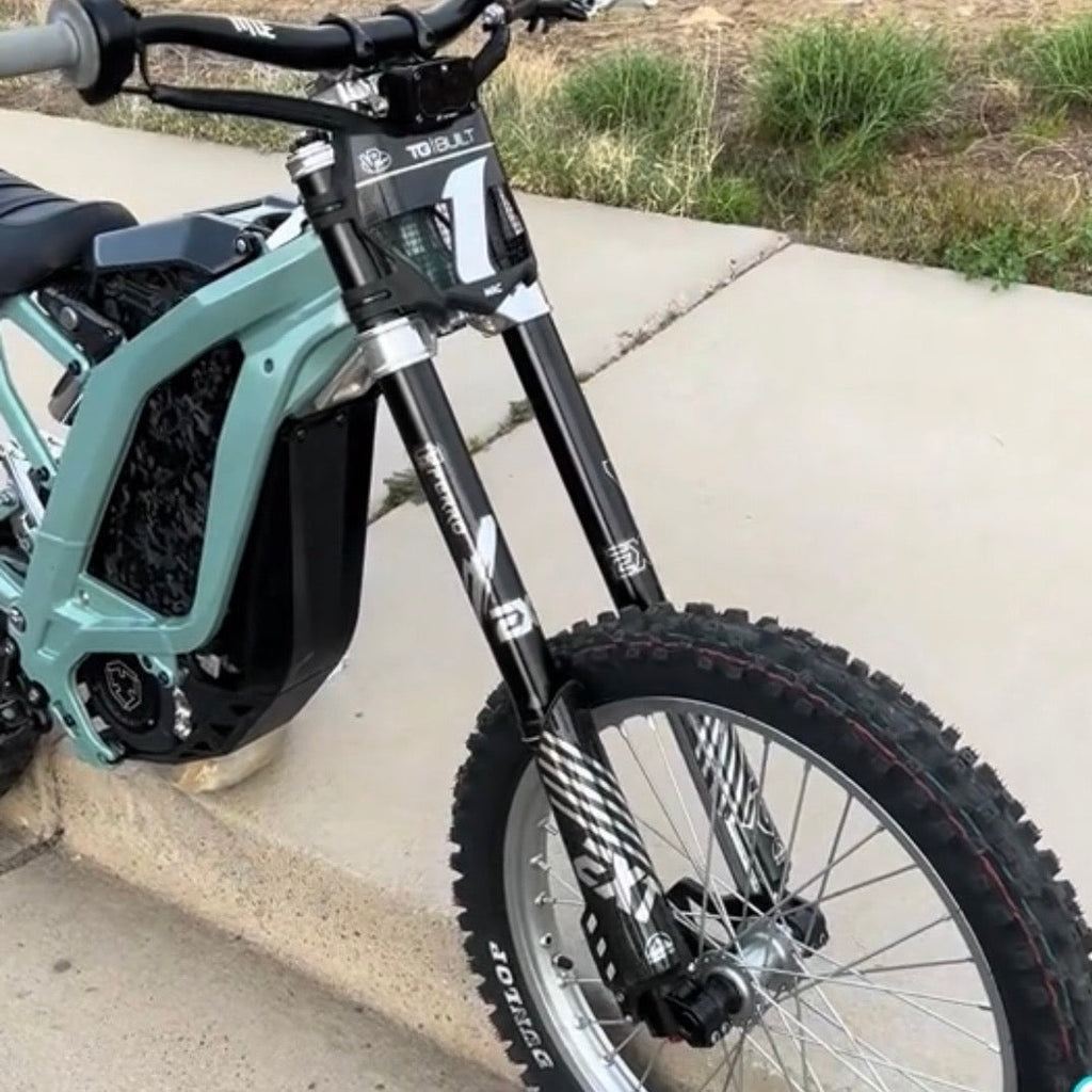 EXT e-moto fork guard decal design