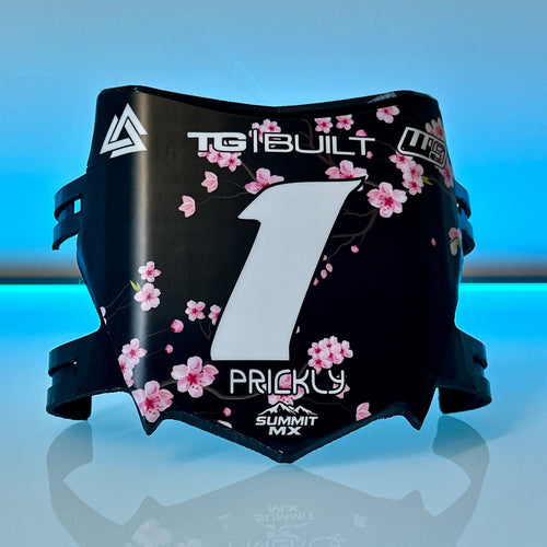 Cherry blossom e-moto number plate decal