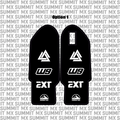 EXT fork guard graphics for electric dirt bikes