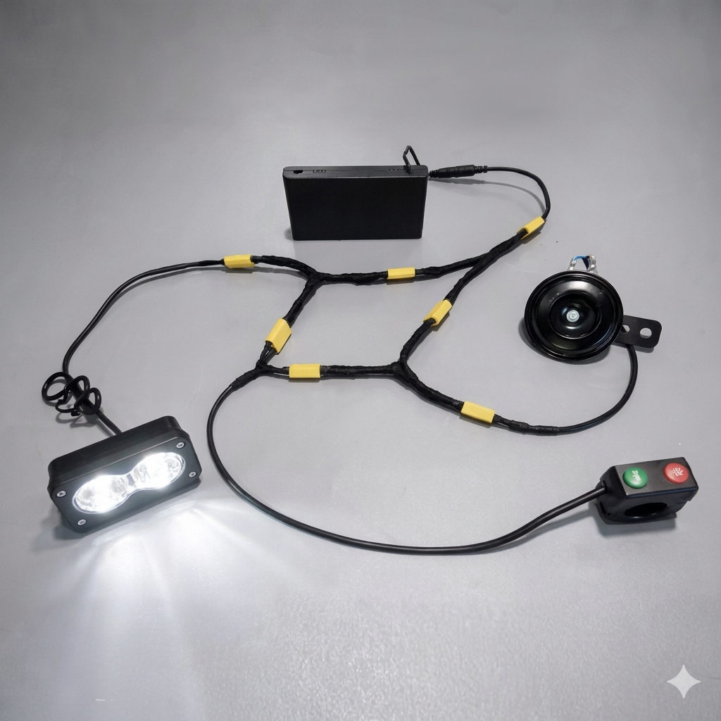 Battery Powered Horn And Baja Light Kit