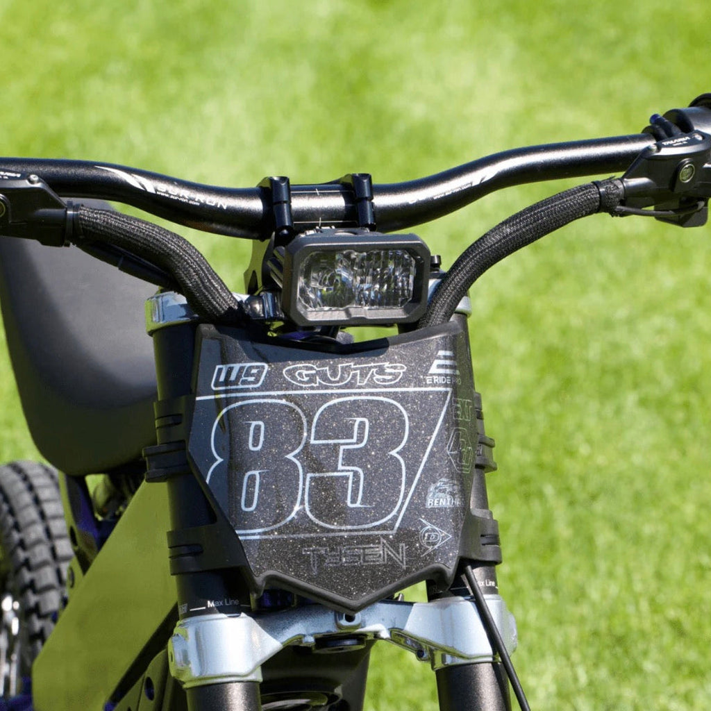 Cable covers and heavy-duty zip ties for e-moto wiring