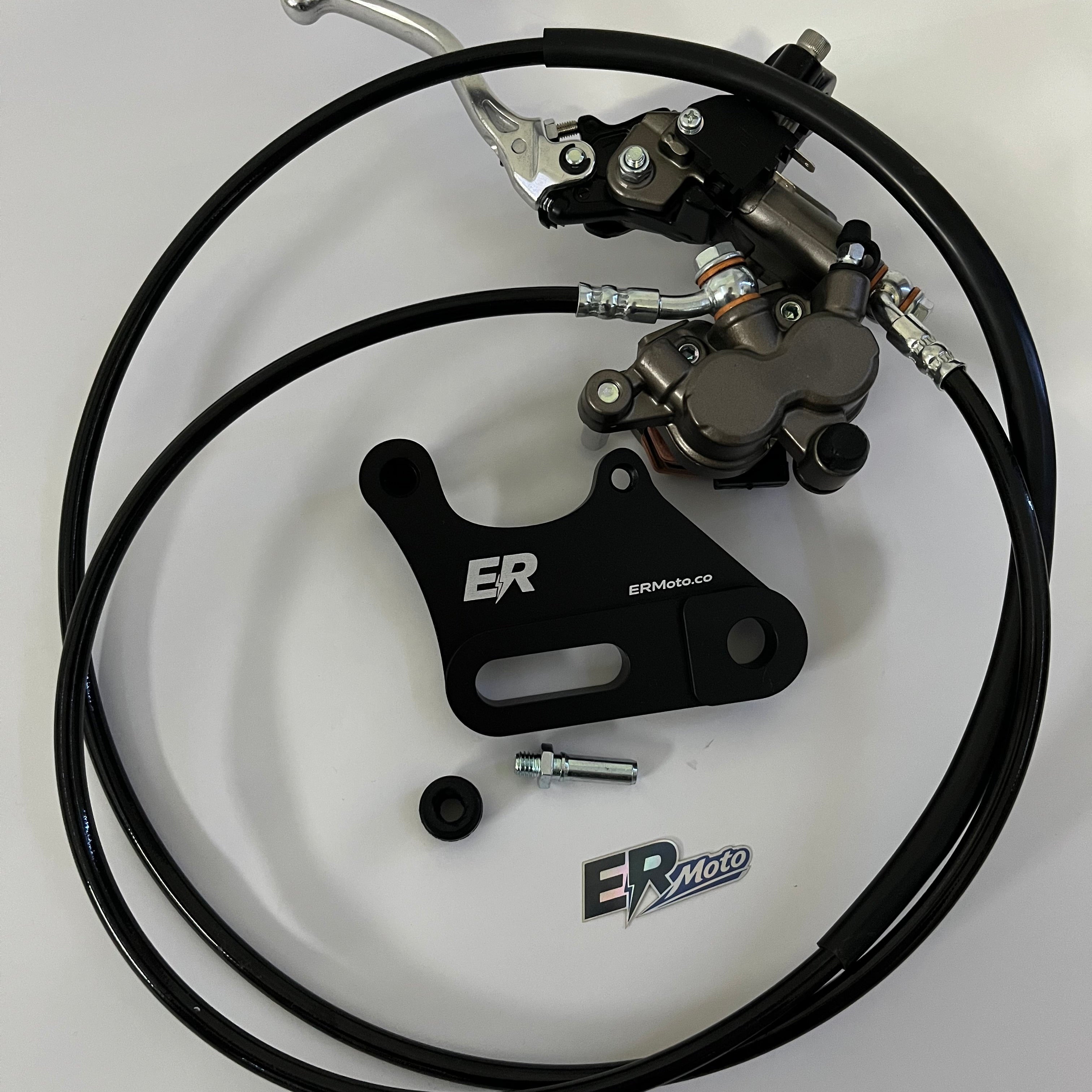 Custom ETM RTR rear brake mount and caliper