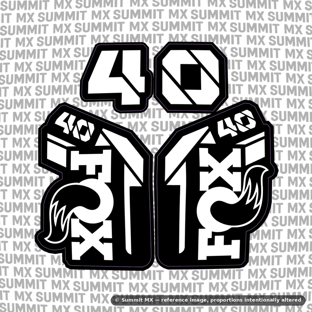 Fox 40 fork tube decals for e-moto builds