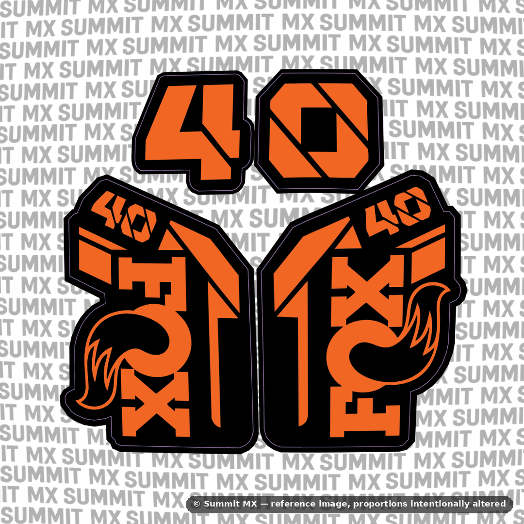 Fox 40 suspension fork decal detail