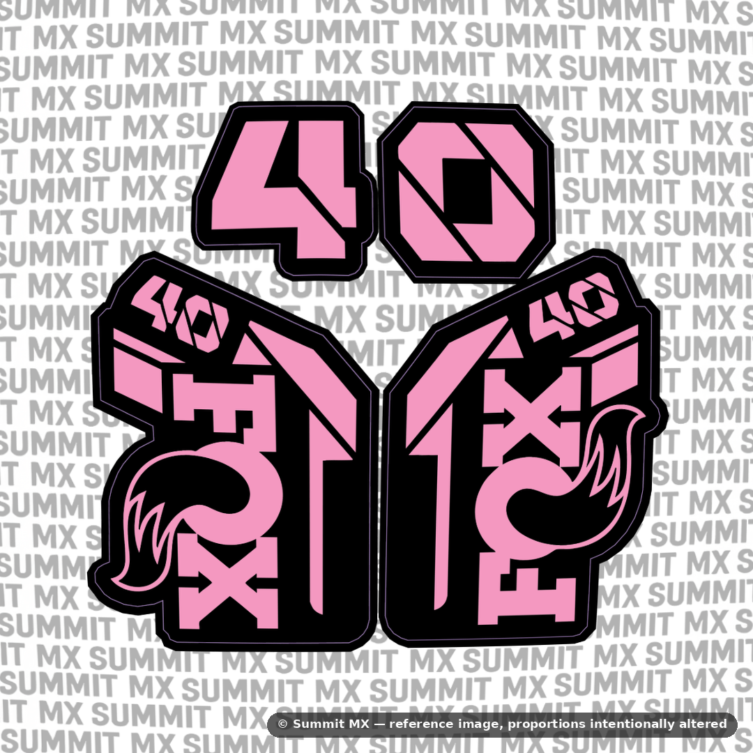 Summit MX decals for Fox 40 fork tubes