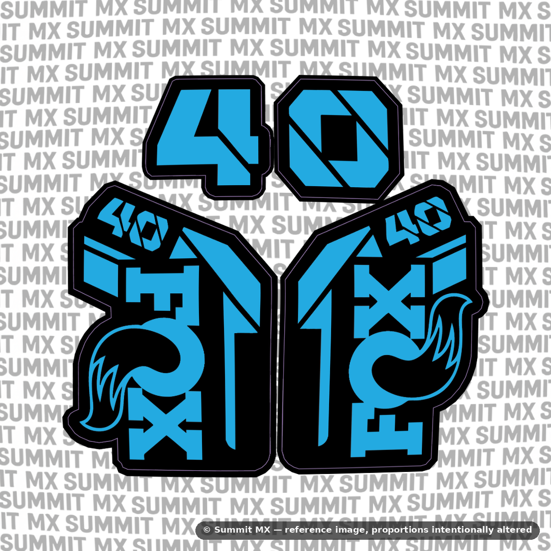 Weather-resistant Fox 40 fork graphics