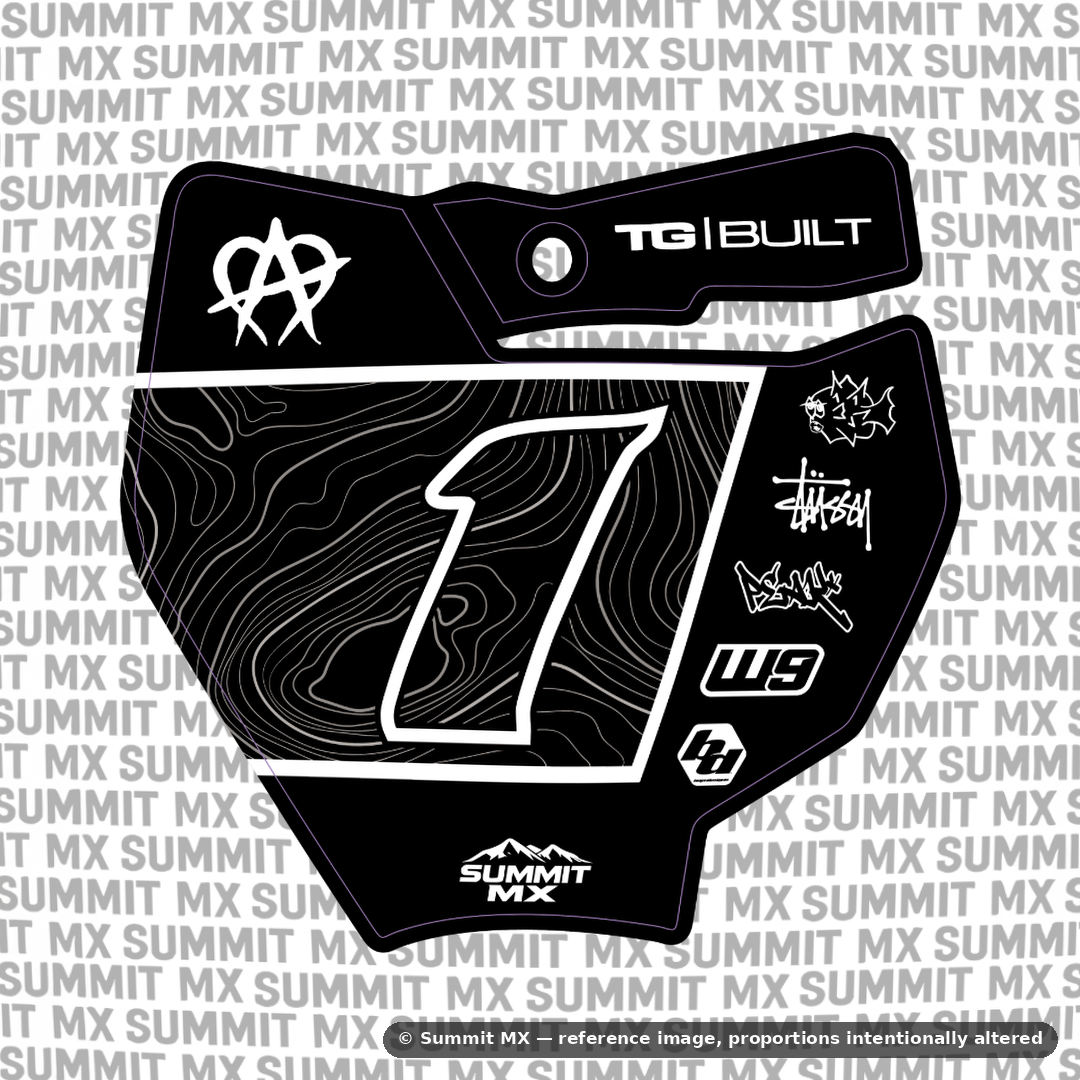 Switchback topographic number plate decal – image 7