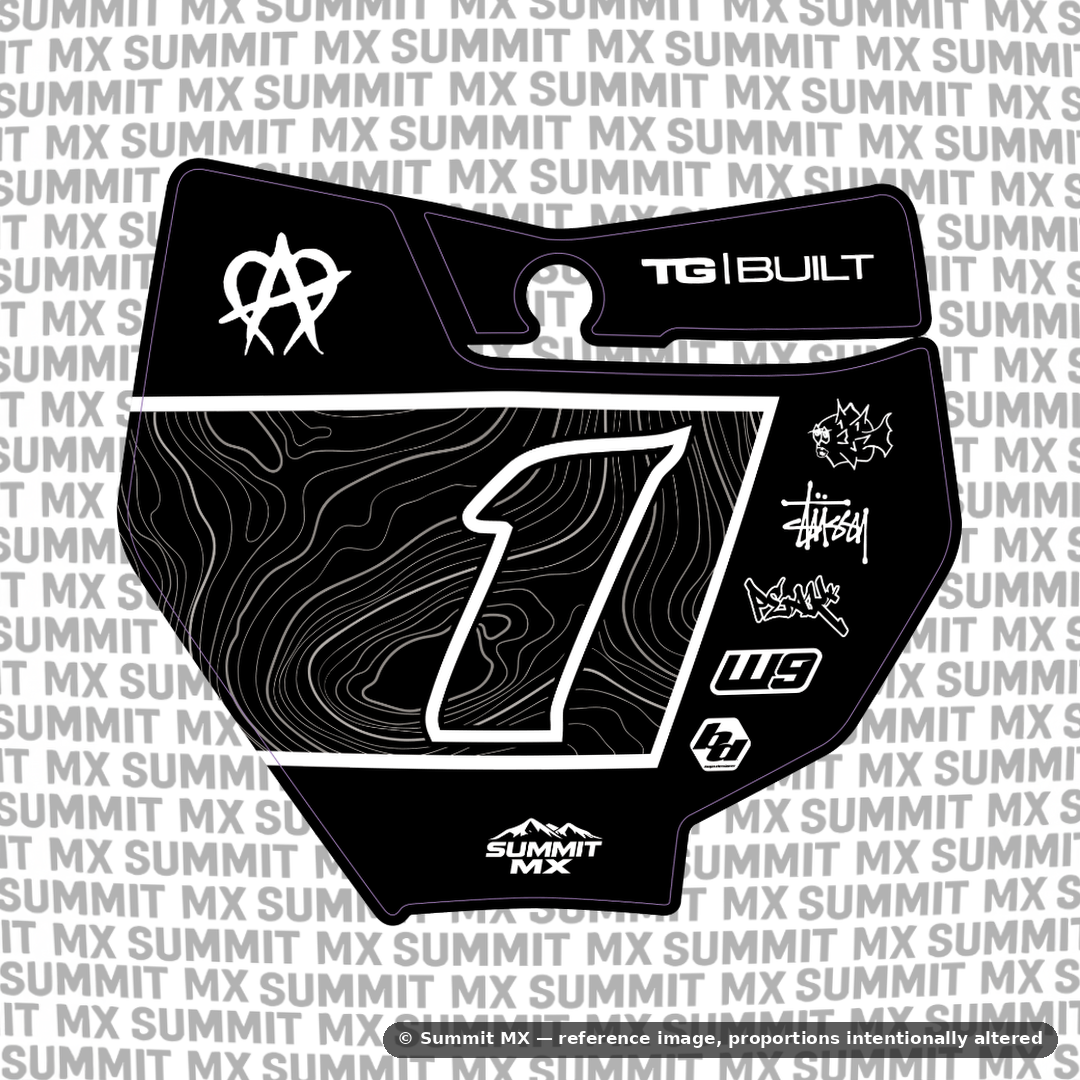 Switchback topographic number plate decal – image 6