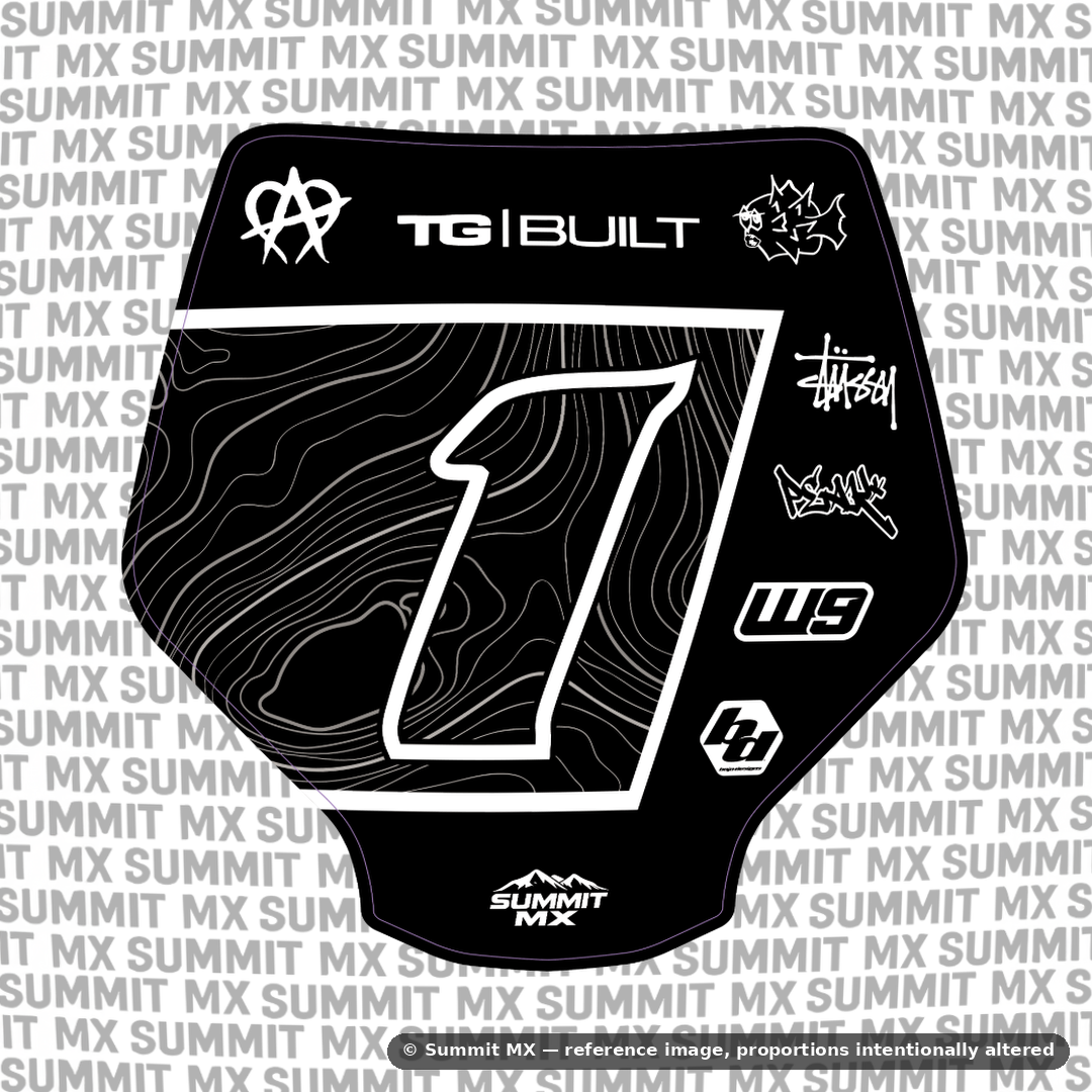 Switchback topographic number plate decal – image 5