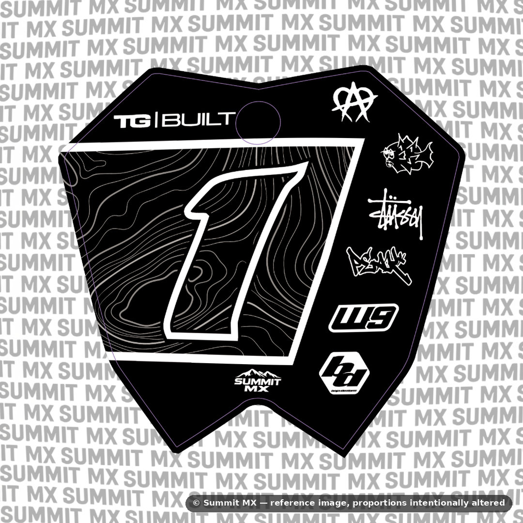 Switchback topographic number plate decal – image 4