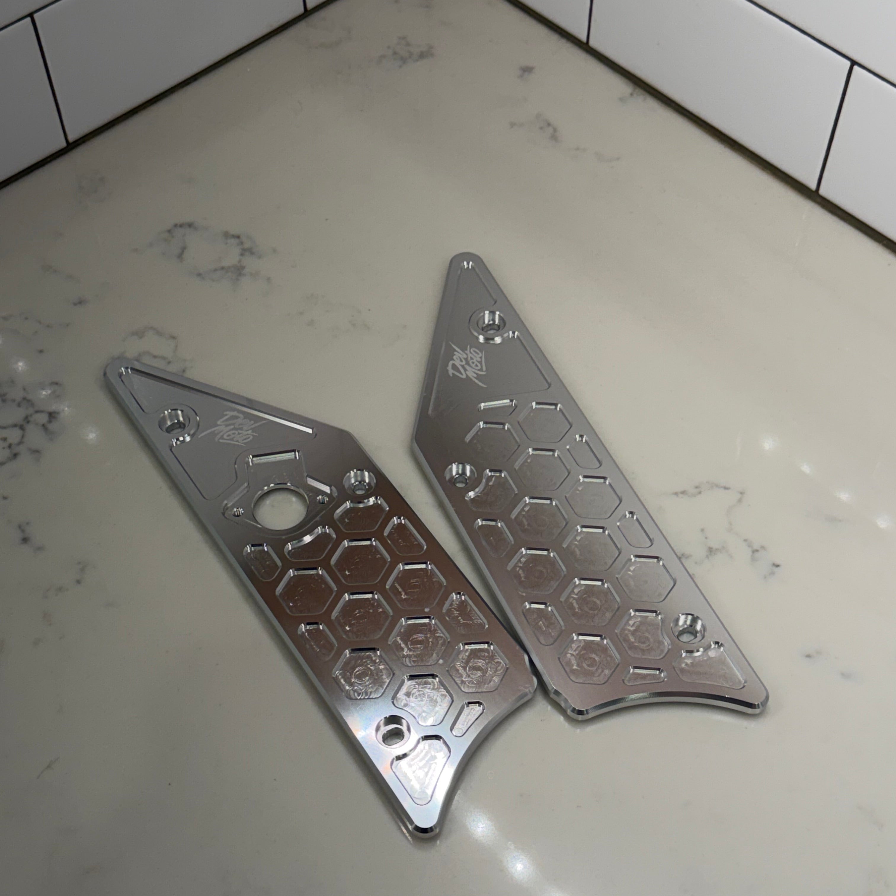 Talaria XXX silver metal side panel installed view